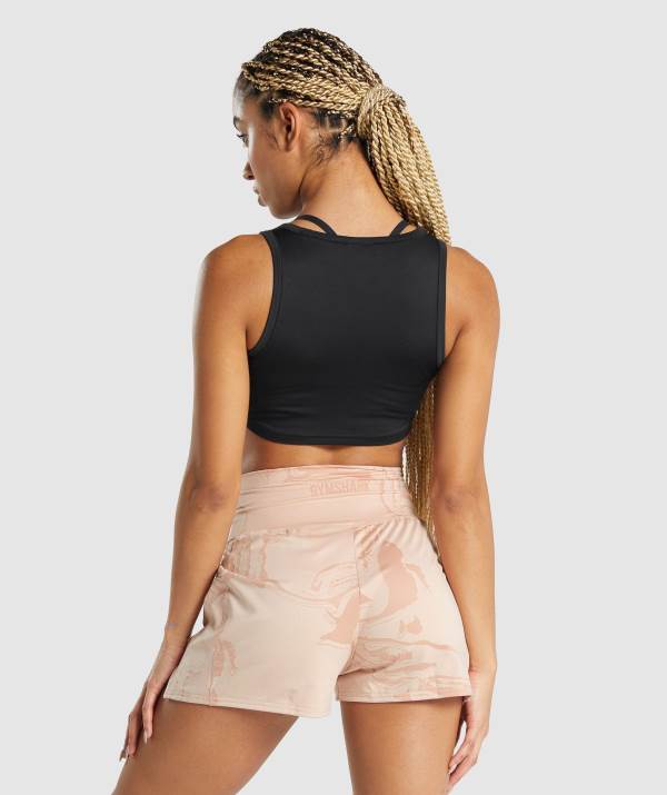 Damske Crop Top Gymshark GS Power Čierne | HE9716530